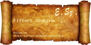 Eiffert Szabina névjegykártya