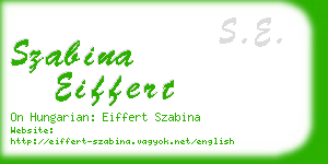szabina eiffert business card